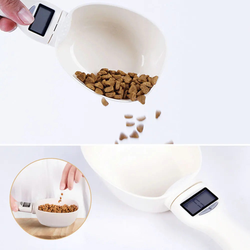 Pet Measuring Spoon Cup Dog Cat Food Scale Cup with Led Display Portable Cat Feeding Bowl Kitchen Scale Spoon
Pet Measuring Spoon Cup Dog Cat Food Scale Cup with Led Display Portable Cat Feeding Bowl Kitchen Scale Spoon