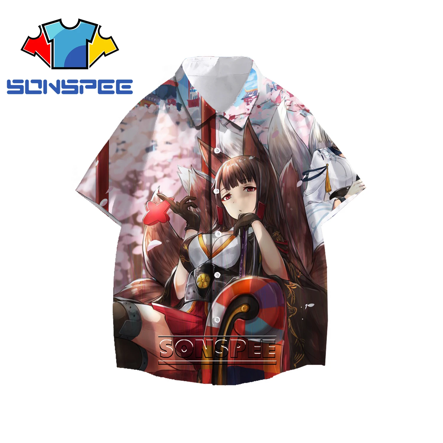 SONSPEE 3D Anime Azur Lane Printed Casual Shirt Campus Loli Otaku Double Ponytail Loose Casual Shirt Men's Women's Customized Sh
SONSPEE 3D Anime Azur Lane Printed Casual Shirt Campus Loli Otaku Double Ponytail Loose Casual Shirt Men's Women's Customized Sh