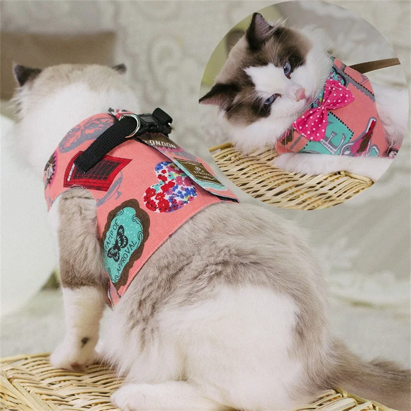 Cats lead with chest harness vest rope type cat cat cat chest traction rope clothes back tied rope chain
Cats lead with chest harness vest rope type cat cat cat chest traction rope clothes back tied rope chain