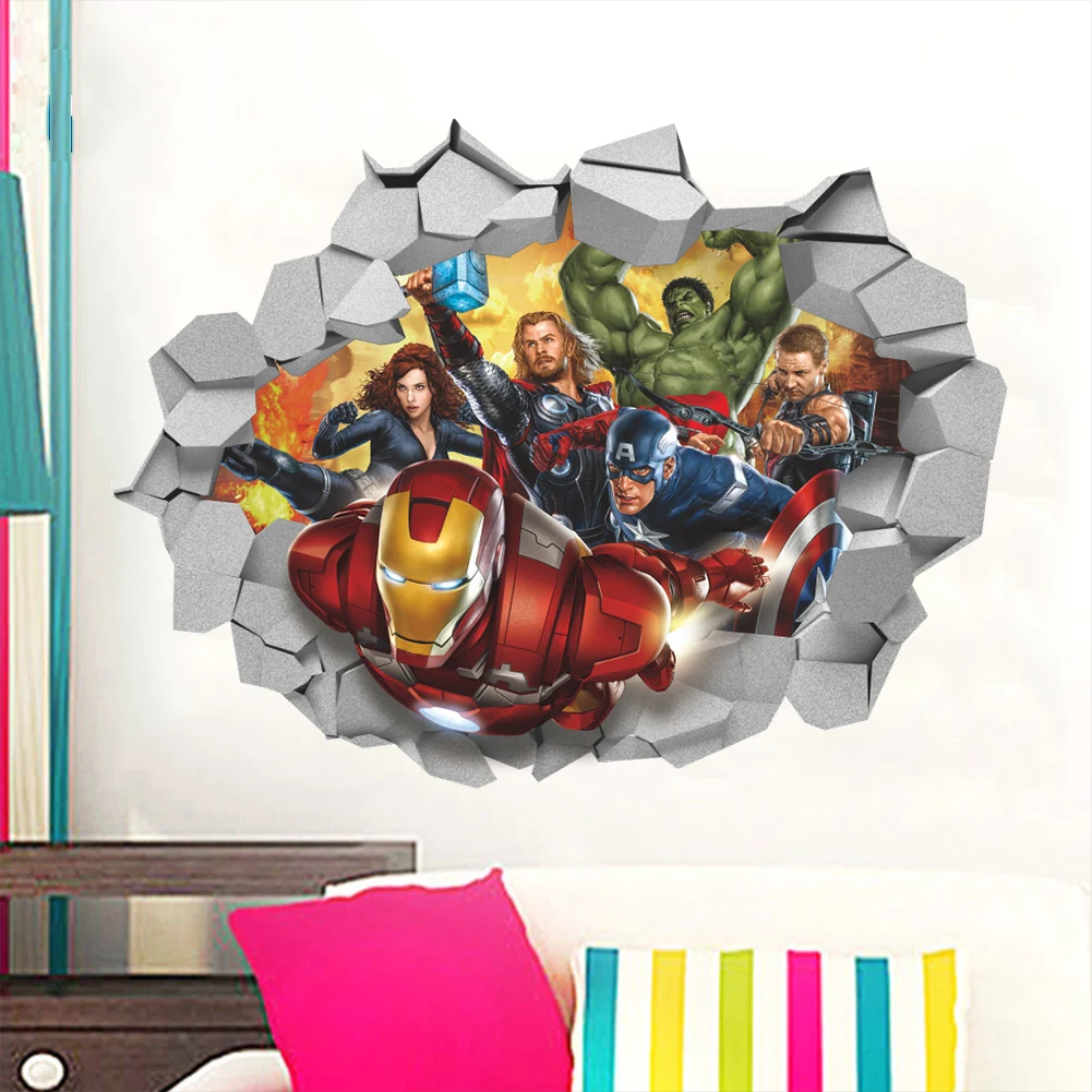 3D Disney The Avengers Smashed Wall Window Wall Decals Kids Rooms Nursery Home Decor Pvc Stickers Diy Boys Mural Gift
3D Disney The Avengers Smashed Wall Window Wall Decals Kids Rooms Nursery Home Decor Pvc Stickers Diy Boys Mural Gift