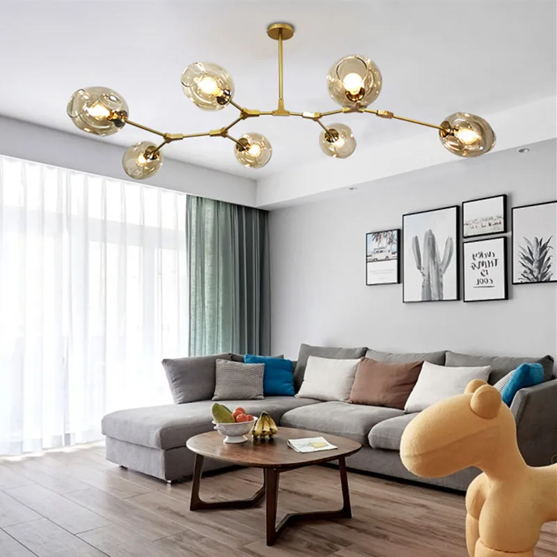 Modern Metal LED Chandelier Lighting Lustre Living Room Villa Interior Decor Pendant Lamp Lighting Glass Ball Kitchen Fixtures
Modern Metal LED Chandelier Lighting Lustre Living Room Villa Interior Decor Pendant Lamp Lighting Glass Ball Kitchen Fixtures