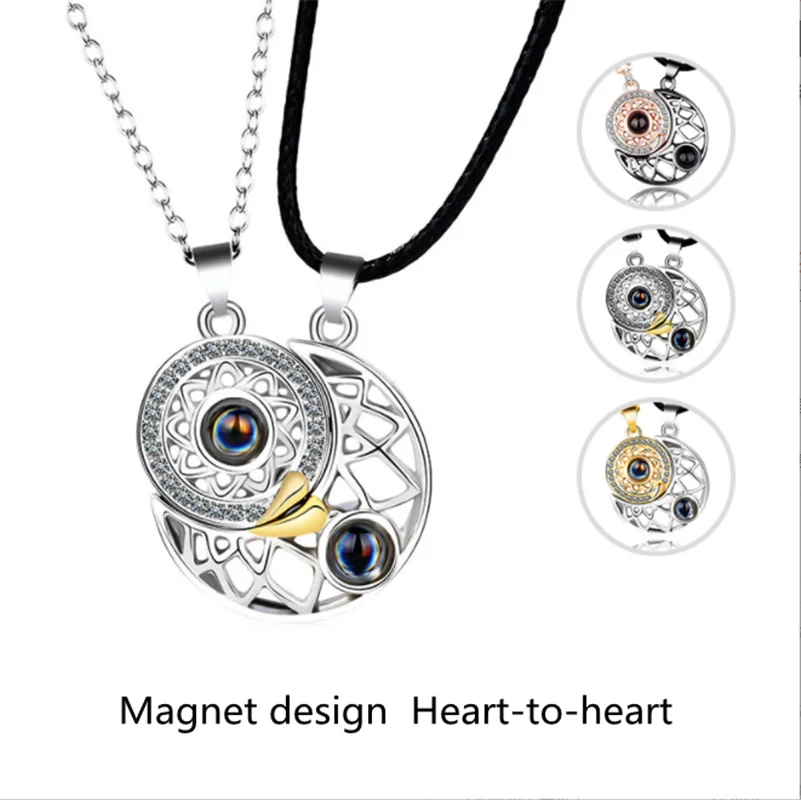 Couple Magnet Necklace 100 Languages Moon Star Lifetime Guardian Projection One Hundred I Love You Sun Pendant
Couple Magnet Necklace 100 Languages Moon Star Lifetime Guardian Projection One Hundred I Love You Sun Pendant