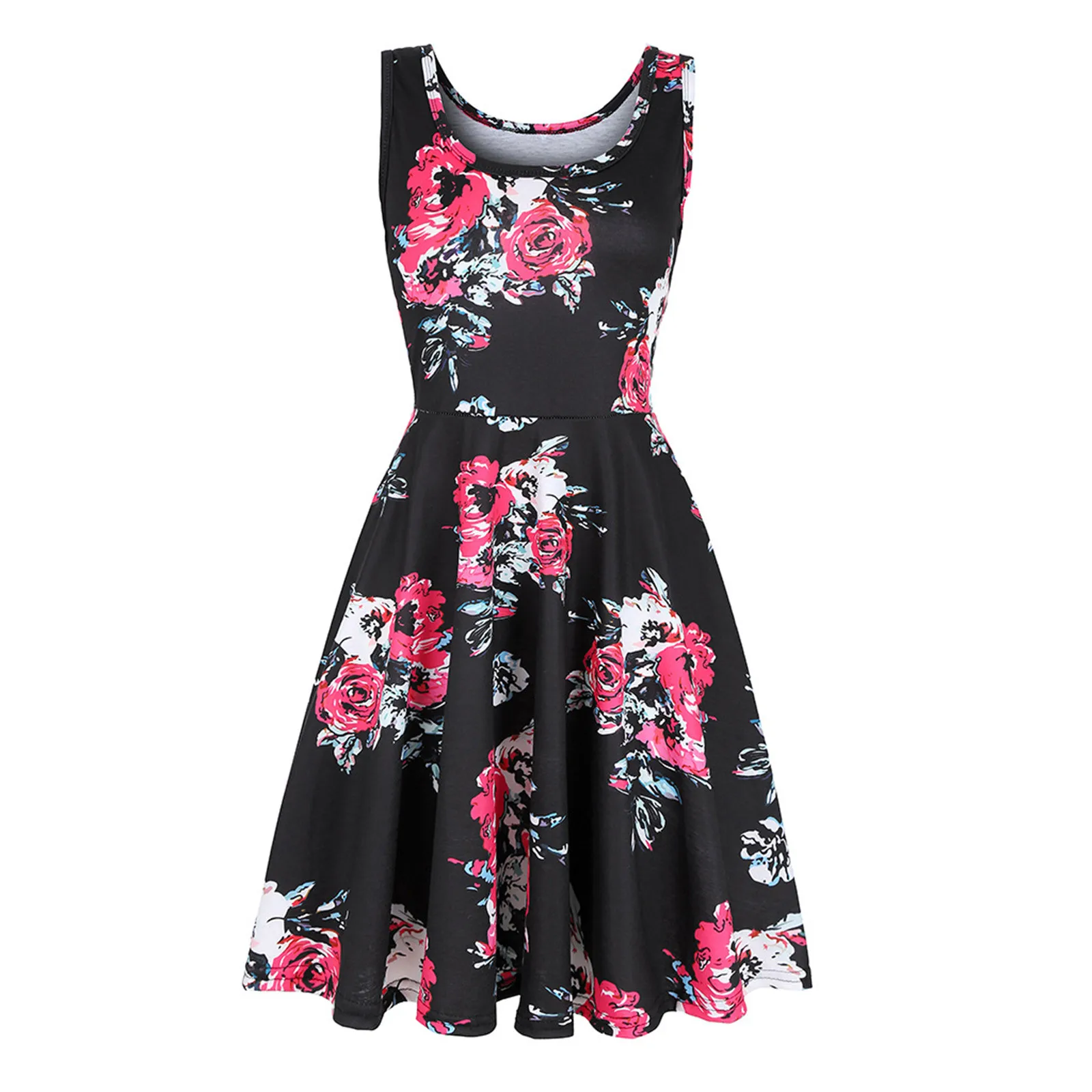 Summer Beach Dress 2021 New Women's Dresses Casual Sleeveless U-neck A-line Short Printed Loose Dress Women Party Dress
Summer Beach Dress 2021 New Women's Dresses Casual Sleeveless U-neck A-line Short Printed Loose Dress Women Party Dress