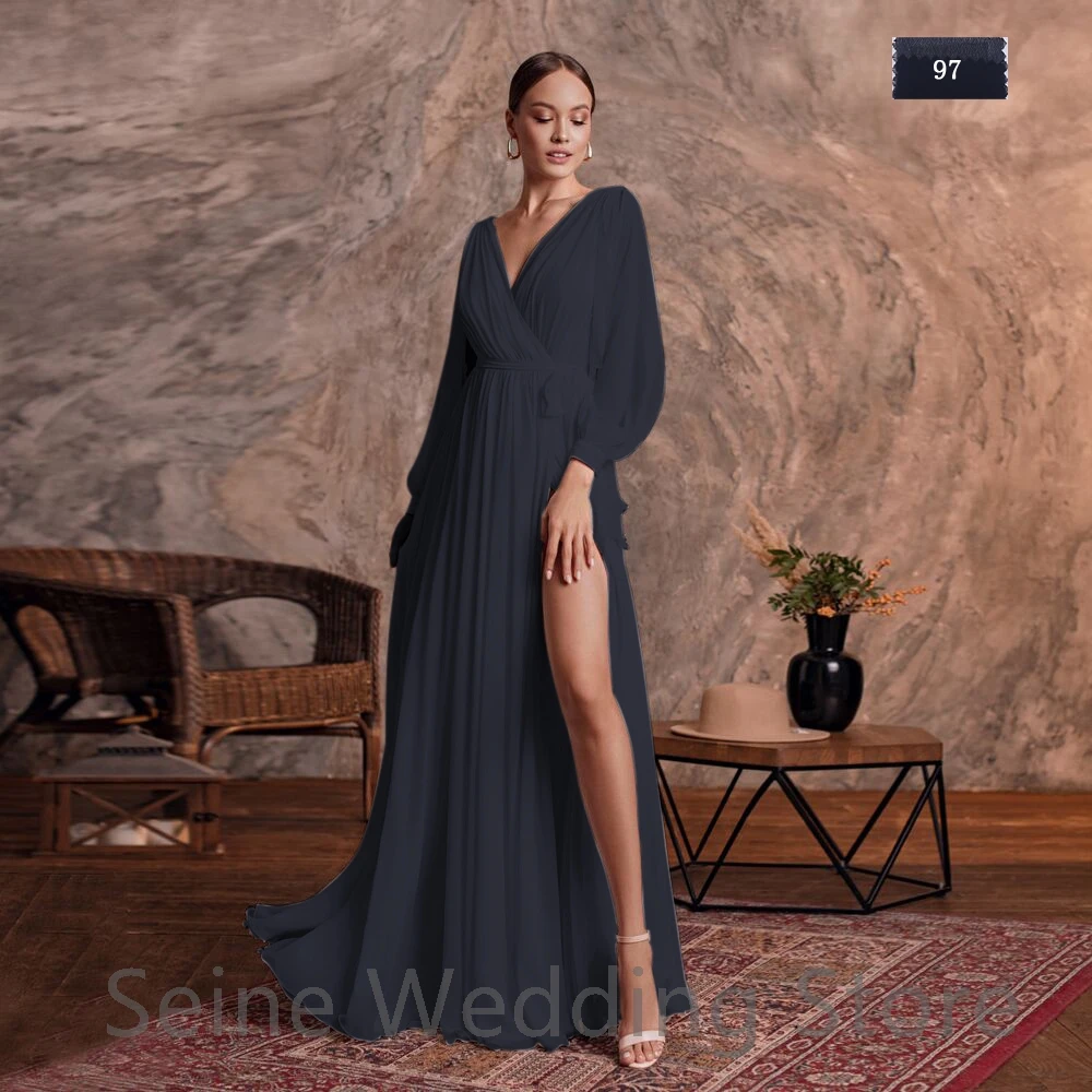 Custom Boho Wedding Dress for Bride 2021 Long Sleeves V Neck Ruched Pleats High Slit White Bridal Gowns Vestido De Noiva
Custom Boho Wedding Dress for Bride 2021 Long Sleeves V Neck Ruched Pleats High Slit White Bridal Gowns Vestido De Noiva
