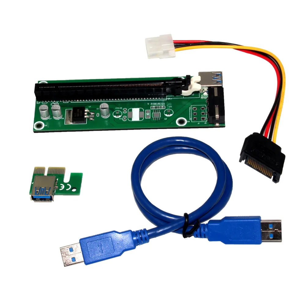 Переходная карта-удлинитель, адаптер SATA, кабель питания USB 3,0, PCI-E Express, 1x до 16x, бытовые компьютерные детали для майнинга биткоинов
Переходная карта-удлинитель, адаптер SATA, кабель питания USB 3,0, PCI-E Express, 1x до 16x, бытовые компьютерные детали для майнинга биткоинов