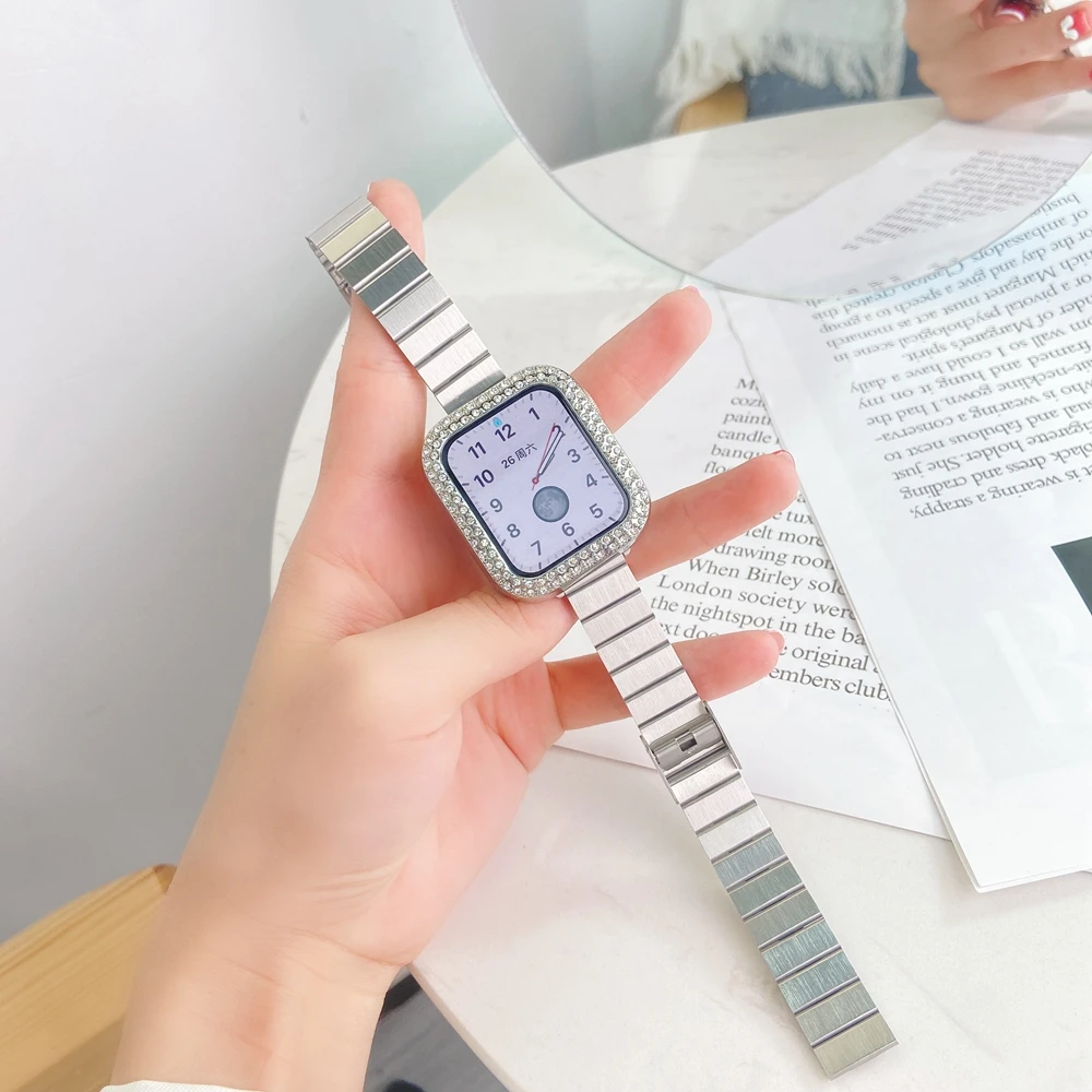 Тонкий ремешок из нержавеющей стали для Apple Watch Band 38/42/40/44 мм, Легкая металлическая цепочка, звеньевая петля для iWatch 7 6 5 4 3 2 1 41/45 мм
Тонкий ремешок из нержавеющей стали для Apple Watch Band 38/42/40/44 мм, Легкая металлическая цепочка, звеньевая петля для iWatch 7 6 5 4 3 2 1 41/45 мм