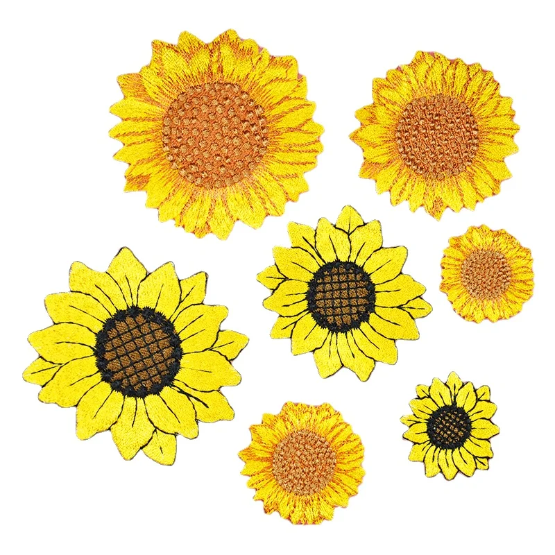 20pcs/lot Luxury Large Embroidery Patch Sunflower Clothing Decoration Sewing Accessory Diy Iron Heat Transfer Applique
20pcs/lot Luxury Large Embroidery Patch Sunflower Clothing Decoration Sewing Accessory Diy Iron Heat Transfer Applique