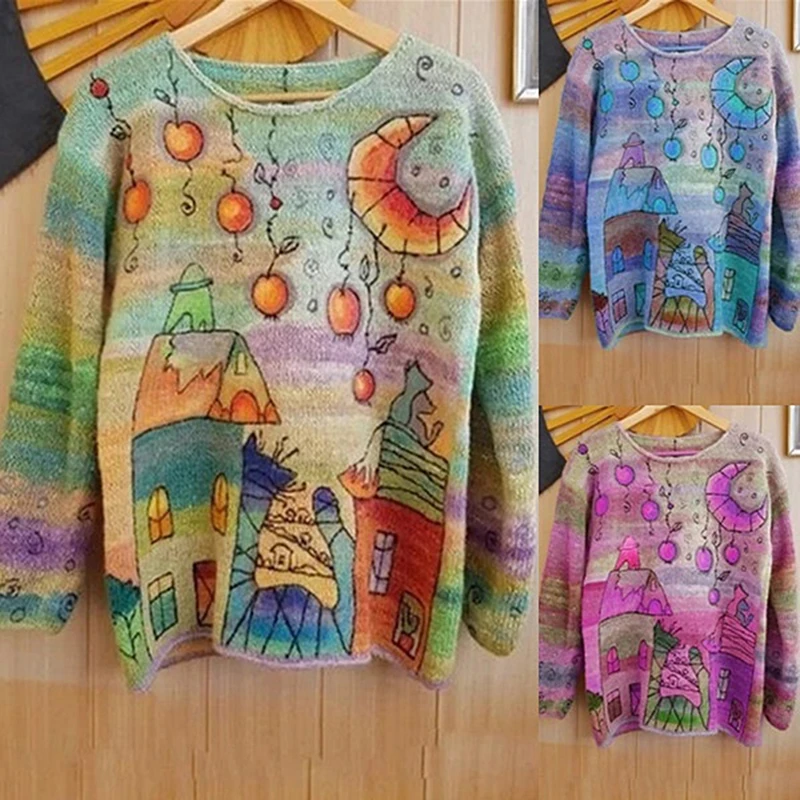 2022 Korean New Fashion Laies Vintage Printed Sweaters Womens Casual Loose Knitted Pullovers Female Streetwear Jumpers
2022 Korean New Fashion Laies Vintage Printed Sweaters Womens Casual Loose Knitted Pullovers Female Streetwear Jumpers