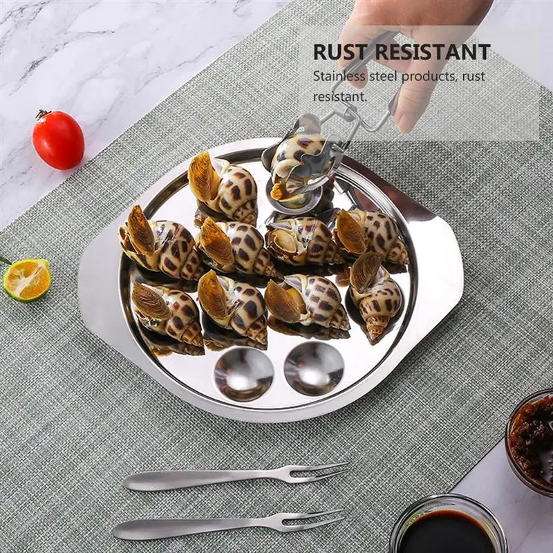1 Set Of Snail Plate Serving Plate Stainless Steel Escargot Dish Kitchen Plate Snails Serving Plate For Home Restaurant
1 Set Of Snail Plate Serving Plate Stainless Steel Escargot Dish Kitchen Plate Snails Serving Plate For Home Restaurant