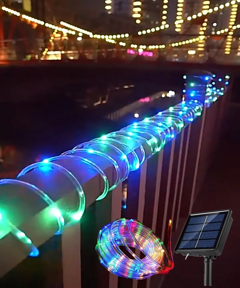 Solar Led Festoon Tube Rope String Light Outdoor Lights Garland Christmas Decorations 2021 New Year 2022 Home Decor 7/12/22M
Solar Led Festoon Tube Rope String Light Outdoor Lights Garland Christmas Decorations 2021 New Year 2022 Home Decor 7/12/22M