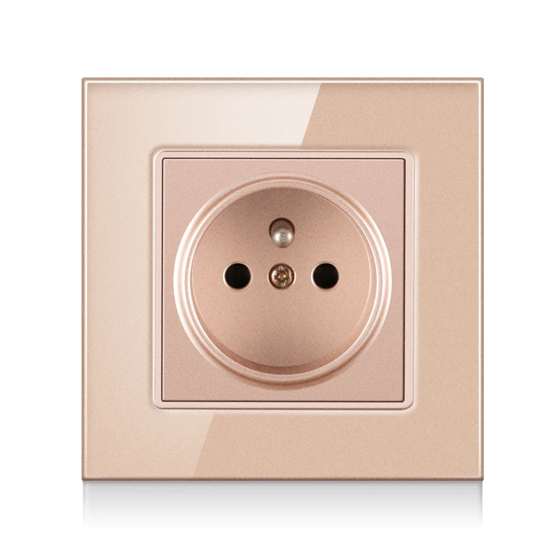 EU Wall Socket ,French standard white black gold crystal glass panel AC 110- 250V 16A wall outlet 16A 2100ma Manufacturer
EU Wall Socket ,French standard white black gold crystal glass panel AC 110- 250V 16A wall outlet 16A 2100ma Manufacturer