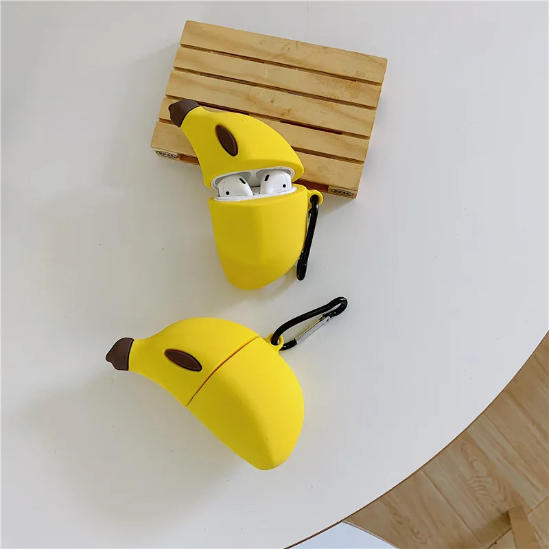 Banana For AirPods1 2 earphone case AirPods Pro Case Cute silicone cartoon Fruits headphone Cover Protect Wireless Headset cover
Banana For AirPods1 2 earphone case AirPods Pro Case Cute silicone cartoon Fruits headphone Cover Protect Wireless Headset cover