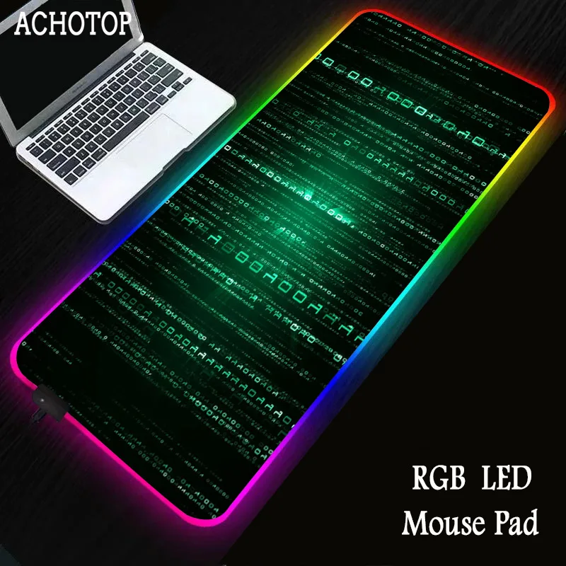 Anime Matrix Binary Code RGB Mouse Pad Colorful Gaming Accessories Computer Large Speed mini pc LED Backlight Keyboard Mousepad
Anime Matrix Binary Code RGB Mouse Pad Colorful Gaming Accessories Computer Large Speed mini pc LED Backlight Keyboard Mousepad