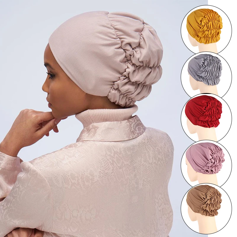 Women's High Elastic Pleated Hat Fashion Simple Muslim Adjustable Size Pullover Hat Solid Color All-match Muslim Hat
Women's High Elastic Pleated Hat Fashion Simple Muslim Adjustable Size Pullover Hat Solid Color All-match Muslim Hat