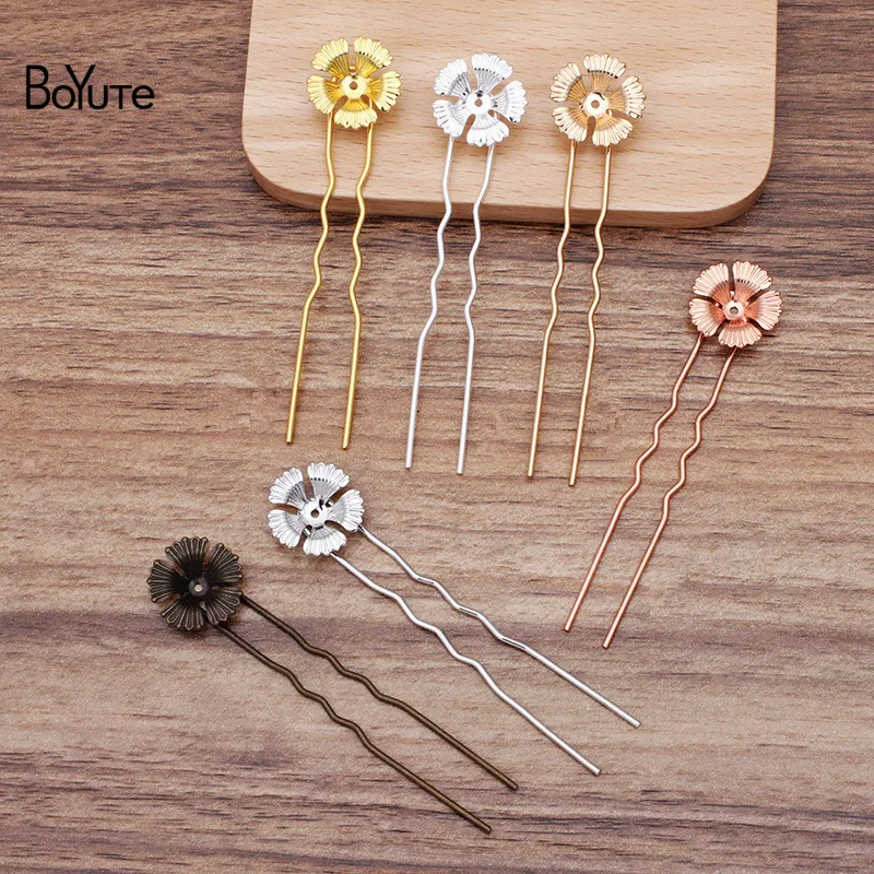 BoYuTe (20 Pieces/Lot) 17MM Metal Brass Flower Welding 75*10*1.2MM Iron U-shaped Hairpin Diy Hair Jewelry Accessories Materials
BoYuTe (20 Pieces/Lot) 17MM Metal Brass Flower Welding 75*10*1.2MM Iron U-shaped Hairpin Diy Hair Jewelry Accessories Materials