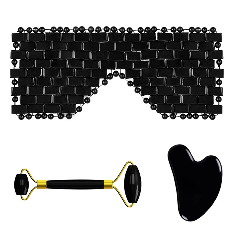 Obsidian Face Eye Mask Facial Massage Roller Gua Sha Scraper Natural Crystal Cold Therapy Sleep Mask Skin Care Roller Massager
Obsidian Face Eye Mask Facial Massage Roller Gua Sha Scraper Natural Crystal Cold Therapy Sleep Mask Skin Care Roller Massager