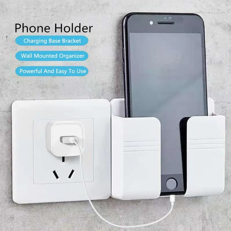 Phone Holder Wall Mounted Organizer Storage Box Remote Control Mounted Plug Cellphone Hanging Stand Bracket Hooks Charging Dock
Phone Holder Wall Mounted Organizer Storage Box Remote Control Mounted Plug Cellphone Hanging Stand Bracket Hooks Charging Dock