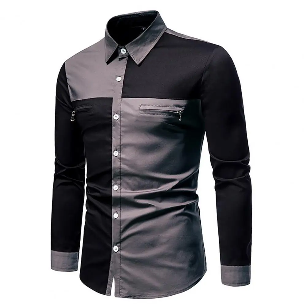 Men Shirts Patchwork Long Sleeve Zipper Design Turn-down Collar Business Shirt Blouse Streetwear Men's Casual Shirt Large Size
Men Shirts Patchwork Long Sleeve Zipper Design Turn-down Collar Business Shirt Blouse Streetwear Men's Casual Shirt Large Size