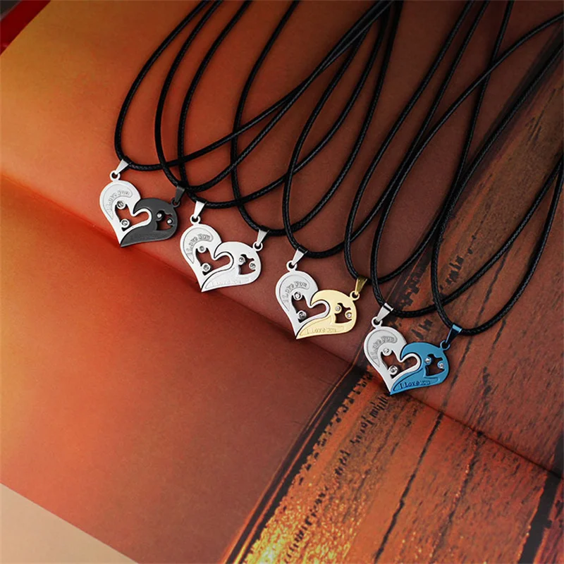2 Pieces of Fashion Couple Heart-Shaped Diamond Necklace Heart-Shaped Pendant Decoration Casual Party Couple Necklace Jewelry
2 Pieces of Fashion Couple Heart-Shaped Diamond Necklace Heart-Shaped Pendant Decoration Casual Party Couple Necklace Jewelry