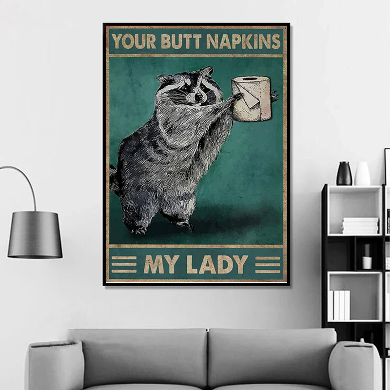 Your Butt Napkins My Lady Paper Canvas Painting Animal Posters Prints Wall Art Pictures for Funny Toilet Wall Decoration Cuadros
Your Butt Napkins My Lady Paper Canvas Painting Animal Posters Prints Wall Art Pictures for Funny Toilet Wall Decoration Cuadros