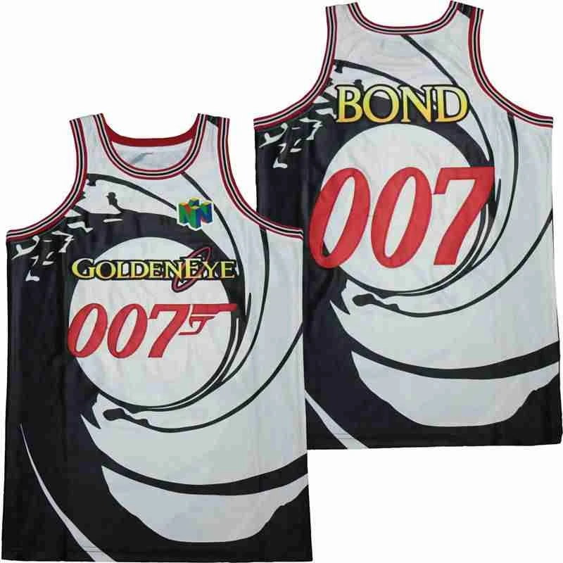 BG basketball jersey JAMES BOND colden eye 007 Jerseys Embroidery sewing Outdoor sportswear Hip-hop movie white summer 2021
BG basketball jersey JAMES BOND colden eye 007 Jerseys Embroidery sewing Outdoor sportswear Hip-hop movie white summer 2021