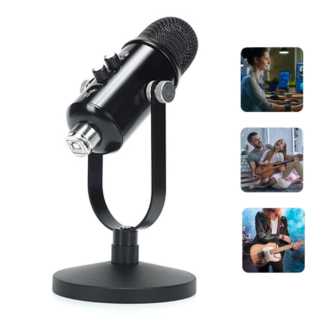 

Конденсаторный USB-микрофон Travor, кардиоидный микрофон с подставкой для ноутбука, для записи голоса и караоке