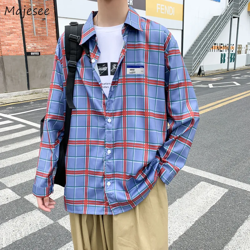 Рубашка мужская с длинным рукавом, Клетчатая блуза в стиле ретро, корейский стиль, повседневный мешковатый дизайнерский топ с вставками, бо...
Рубашка мужская с длинным рукавом, Клетчатая блуза в стиле ретро, корейский стиль, повседневный мешковатый дизайнерский топ с вставками, бо...