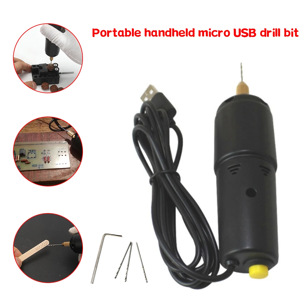 Jewelry Tools Mini Electric Drills Portable Handheld Micro USB Drill with 3pc Bits DC 5V for Jewelry Making DIY Wood Craft
Jewelry Tools Mini Electric Drills Portable Handheld Micro USB Drill with 3pc Bits DC 5V for Jewelry Making DIY Wood Craft
