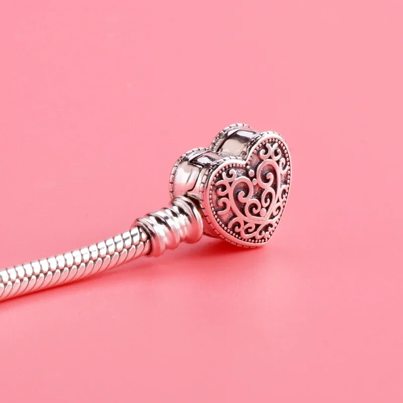 Fashion 925 Sterling Silver Enchanted Heart Clip Sculpture Flower Charm Bracelet DIY Jewelry Making For Pandora
Fashion 925 Sterling Silver Enchanted Heart Clip Sculpture Flower Charm Bracelet DIY Jewelry Making For Pandora
