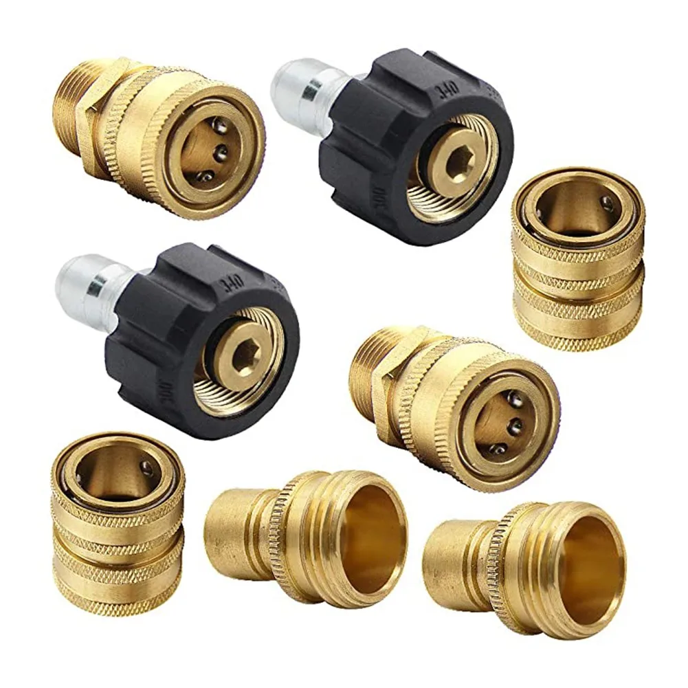 8pcs Pressure Washer Adapters M22 Thread Swivel To 3/8 In Quick Connect 3/4 Inch Garden Hose Quick Connector Set For Karcher
8pcs Pressure Washer Adapters M22 Thread Swivel To 3/8 In Quick Connect 3/4 Inch Garden Hose Quick Connector Set For Karcher