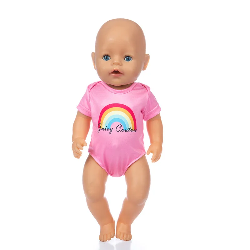 Born New Baby Fit 17 inch 43cm Doll Clothes Doll Pink Rainbow Romper Suit For Baby Birthday Gift
Born New Baby Fit 17 inch 43cm Doll Clothes Doll Pink Rainbow Romper Suit For Baby Birthday Gift