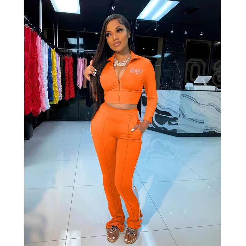 2021 Spring Sexy BODY Printed Two Piece Tracksuit Set Long Sleeve Top Stacked Pants Women Fashion Clothing Slim Matching Sets
2021 Spring Sexy BODY Printed Two Piece Tracksuit Set Long Sleeve Top Stacked Pants Women Fashion Clothing Slim Matching Sets