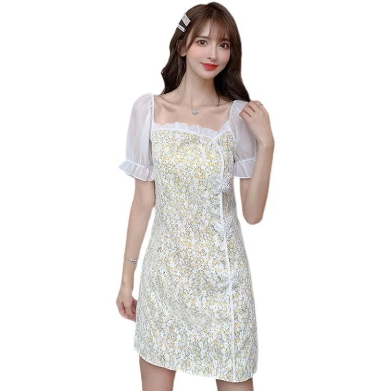 Make French dress female xia collarbone design feeling restoring ancient ways the small hubble-bubble sleeve temperament small s
Make French dress female xia collarbone design feeling restoring ancient ways the small hubble-bubble sleeve temperament small s