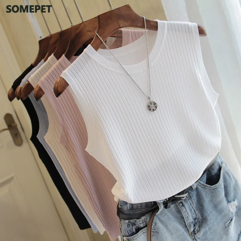 Fashion Woman Blouse Summer Sleeveless Blouse Women O-neck Knitted Blouse Shirt Women Clothes Womens Tops And Blouses
Fashion Woman Blouse Summer Sleeveless Blouse Women O-neck Knitted Blouse Shirt Women Clothes Womens Tops And Blouses