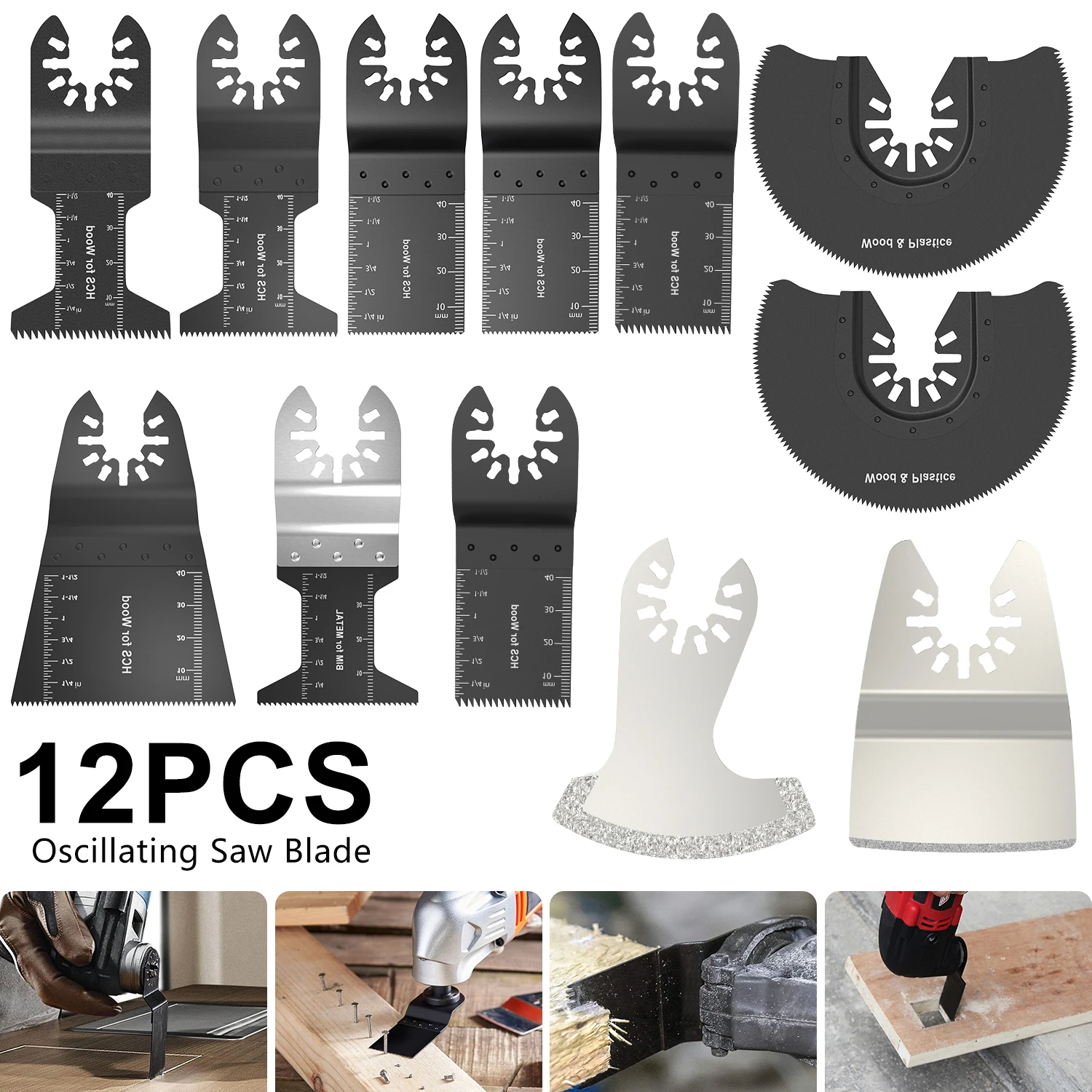 Universal Oscillating Multi Tool Saw Blade for Bosch Dremel Fein DeWalt Chicago Multimaster Power Saw Blade Set 34mm-88mm
Universal Oscillating Multi Tool Saw Blade for Bosch Dremel Fein DeWalt Chicago Multimaster Power Saw Blade Set 34mm-88mm