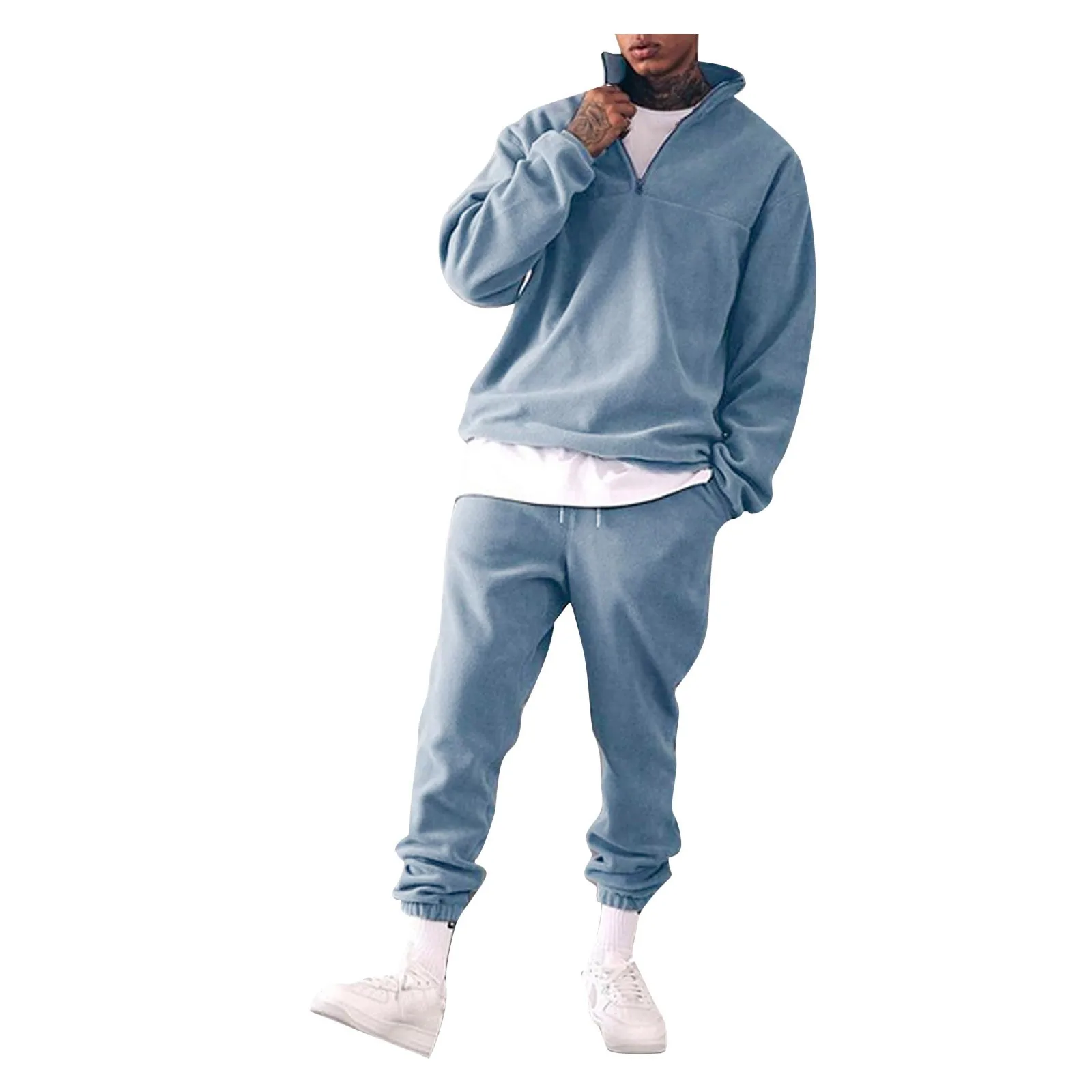 Sweatshirts Set Men Winter Warm Fashion 2021 Men's Jogger Tracksuit Solid Stand Collar Sweatshirt Casual 2 Pieces Sports Suits
Sweatshirts Set Men Winter Warm Fashion 2021 Men's Jogger Tracksuit Solid Stand Collar Sweatshirt Casual 2 Pieces Sports Suits