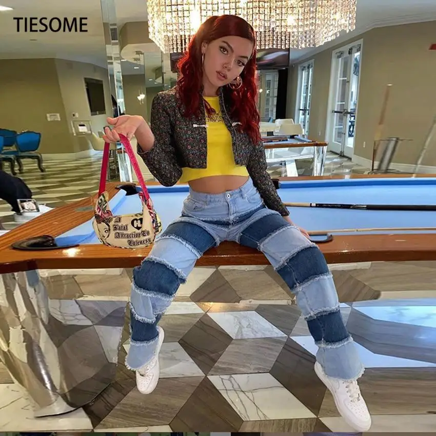 TIESOME Rough edge Pockets Jean High Street Women Trousers Personality Female Jeans Summer Autumn High Waist Lady Jeans Cool
TIESOME Rough edge Pockets Jean High Street Women Trousers Personality Female Jeans Summer Autumn High Waist Lady Jeans Cool