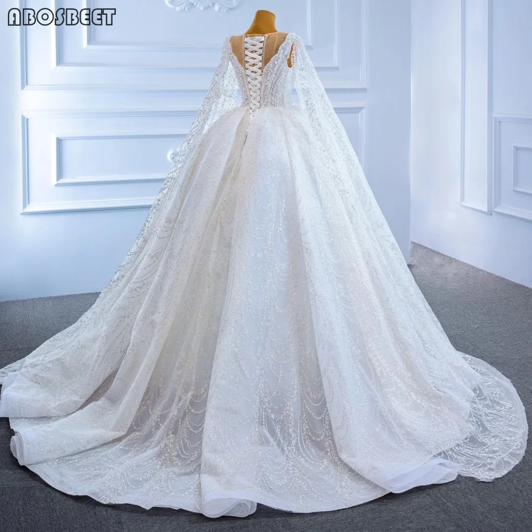 Luxury Wedding Dress Ball Gown Shoulder with Shawl Wedding Gowns for Bridal 2021 with Train Pearls Beads Lace Up Back
Luxury Wedding Dress Ball Gown Shoulder with Shawl Wedding Gowns for Bridal 2021 with Train Pearls Beads Lace Up Back