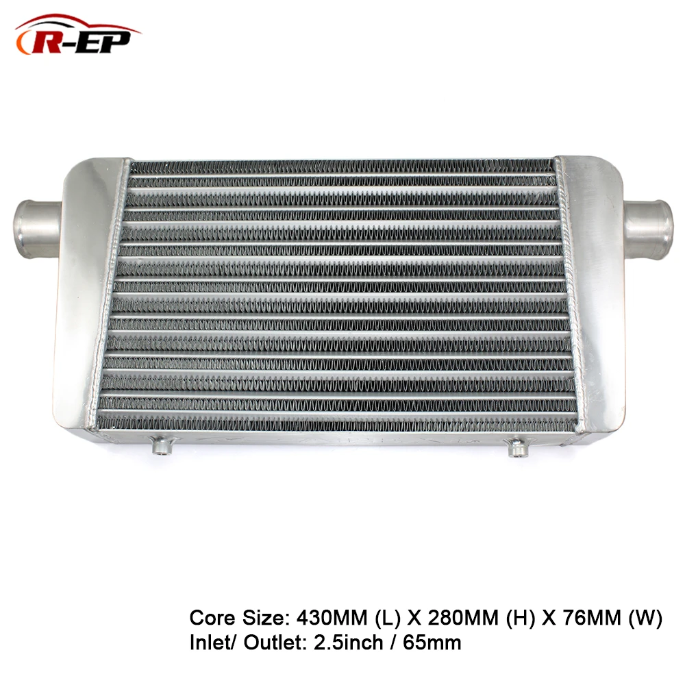 R-EP Racing Car Radiator Intercooler Universal Parts 430*280*76mm Aluminum 2.5inch Inlet 65mm Outlet Cold Air Intake for Turbo
R-EP Racing Car Radiator Intercooler Universal Parts 430*280*76mm Aluminum 2.5inch Inlet 65mm Outlet Cold Air Intake for Turbo