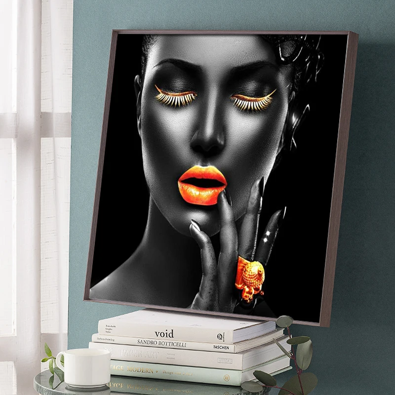 Makeup African Black Woman Portrait Canvas Art Painting Posters and Prints Modern Living Room Decoration Wall Picture Cuadros
Makeup African Black Woman Portrait Canvas Art Painting Posters and Prints Modern Living Room Decoration Wall Picture Cuadros