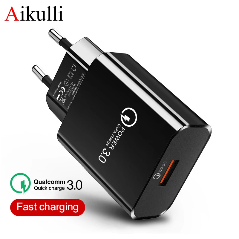 18W Quick Charge 3.0 USB Charger EU/US Wall Mobile Phone Charger Adapter for iPhone X 7 8 QC3.0 Fast Charging for Samsung Xiaomi
18W Quick Charge 3.0 USB Charger EU/US Wall Mobile Phone Charger Adapter for iPhone X 7 8 QC3.0 Fast Charging for Samsung Xiaomi