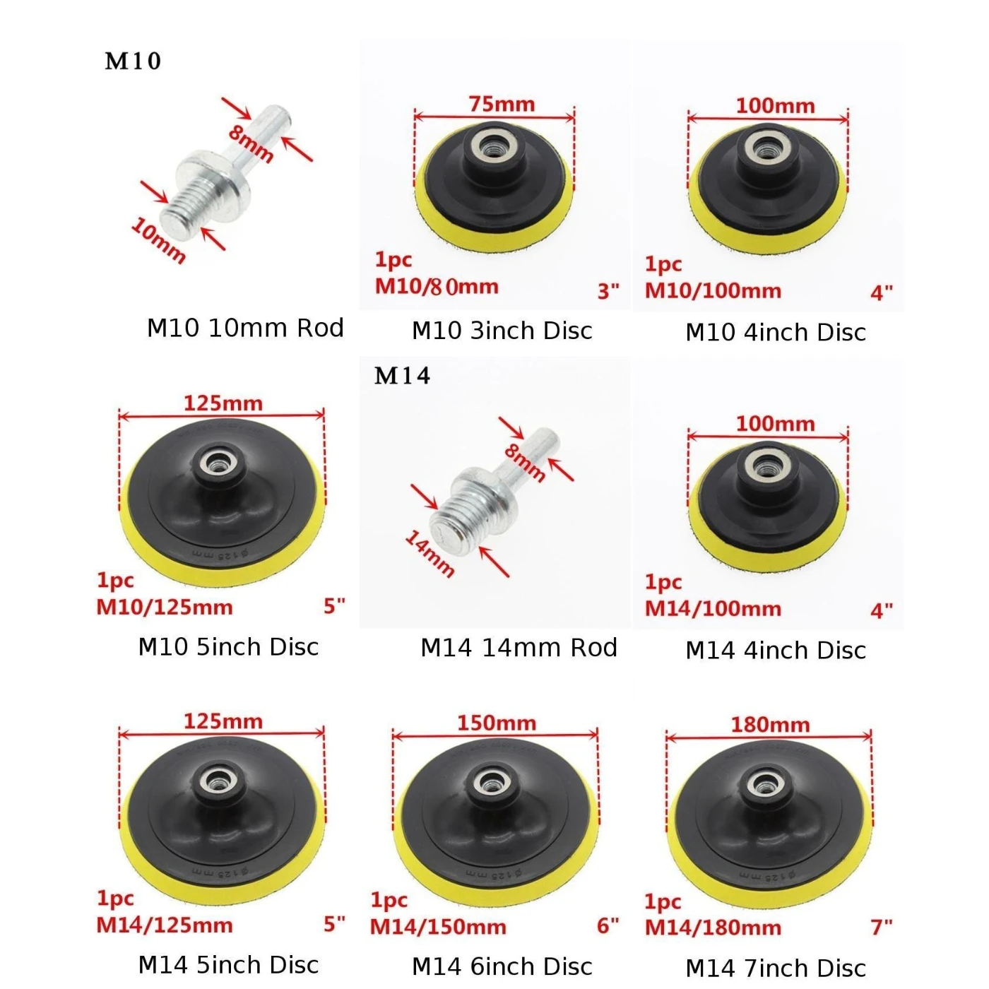 3/4/5/6/7inch Buffing Disc And Drill Rod For Car Paint Care Polishing Pad Power Tools Electric Grinder Accessories
3/4/5/6/7inch Buffing Disc And Drill Rod For Car Paint Care Polishing Pad Power Tools Electric Grinder Accessories