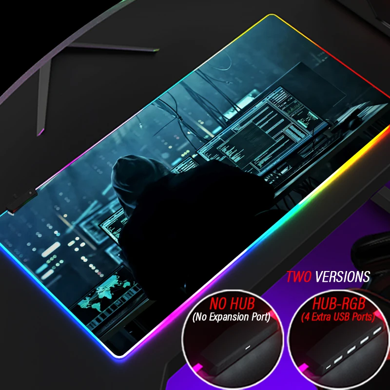 Hacker Landscape LED Light Mousepad Anonymous RGB Custom DIY Colorful Surface Desk Mouse Pad With HUB 4 Port USB Waterproof Mat
Hacker Landscape LED Light Mousepad Anonymous RGB Custom DIY Colorful Surface Desk Mouse Pad With HUB 4 Port USB Waterproof Mat