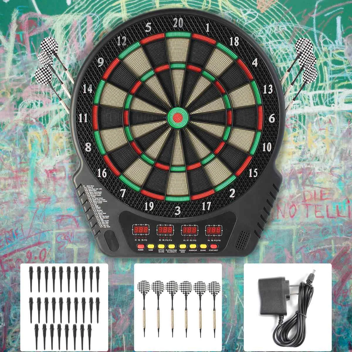 230 в 18 дюймов профессиональная электронная Дартс доска Bullseye 4 светодиодный