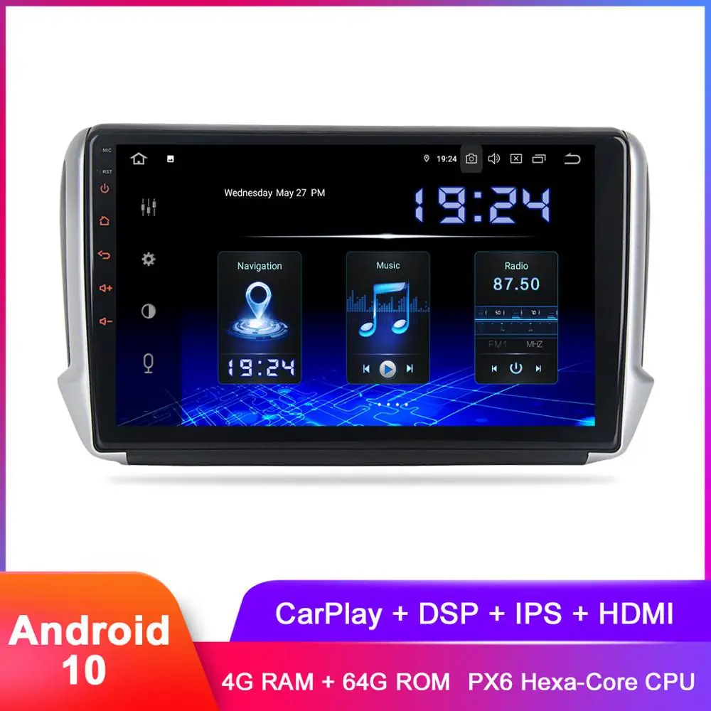 Dasaita 10 2 "IPS Android автомобильный стерео GPS для Peugeot 2008 208 2012 2013 2014 2015 2016 2017 2018 в тире