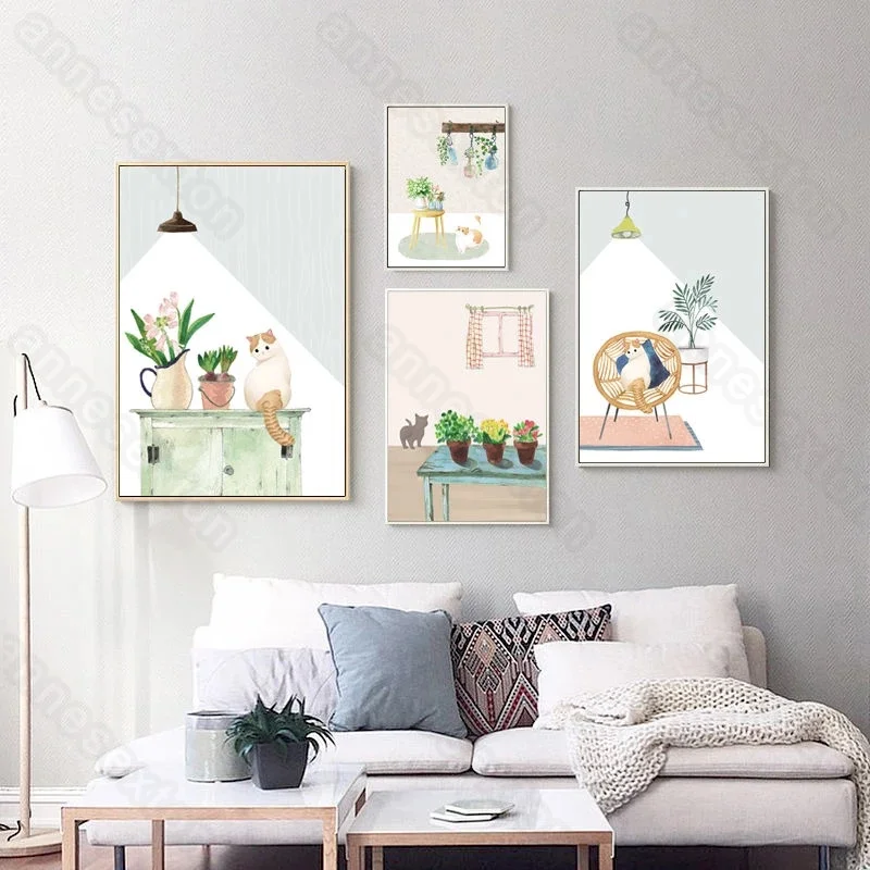Nordic Style Canvas Painting Minimalist Pictures Flowers and Plants Cats Poster for Living Rooms Bedroom Gallery Wall Decoration
Nordic Style Canvas Painting Minimalist Pictures Flowers and Plants Cats Poster for Living Rooms Bedroom Gallery Wall Decoration