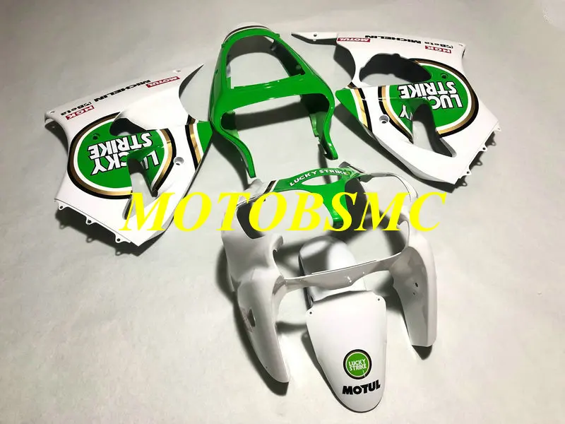 Набор обтекателей литьевой формы для KAWASAKI Ninja ZX6R 00 01 02 ZX 6R 2000 2001 2002 ABS зеленый белый