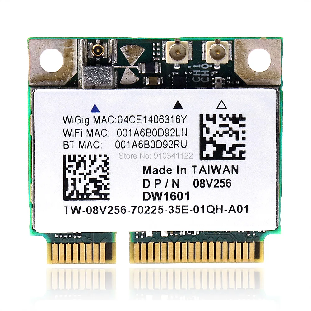 Беспроводная мини-карта DW1601 QCA9005 8V256 WiGig 802.11AD 7 Гбит/с PCI-E для ноутбуков Dell Latitude 6430u