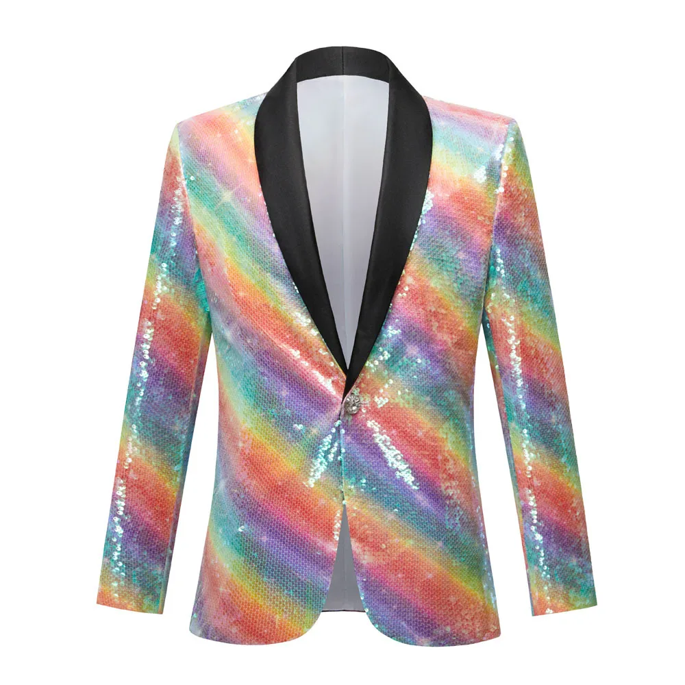 Men's suit colorful sequins show dress suit nightclub men's hostess the coat suit
Men's suit colorful sequins show dress suit nightclub men's hostess the coat suit