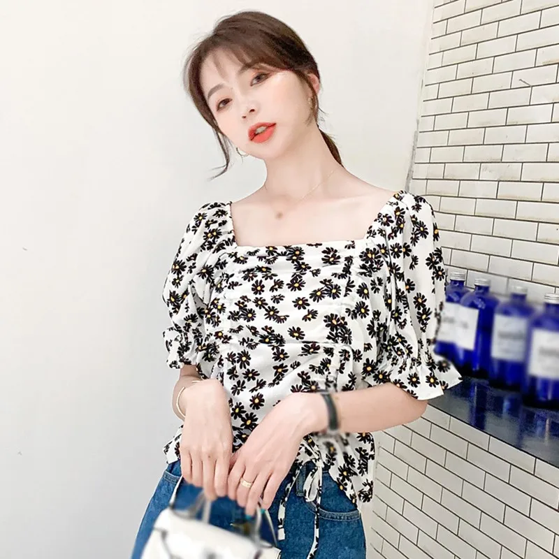 Korean Fashion Drawstring Sleeve Blouse Women Harajuku Square Collar Puff Sleeve Blouses Top
Korean Fashion Drawstring Sleeve Blouse Women Harajuku Square Collar Puff Sleeve Blouses Top